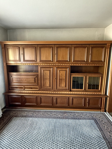 Großer holz glas schrank - großer, holz-glas