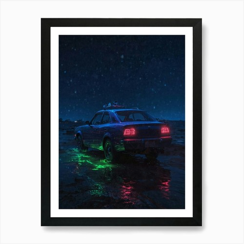 Auto der nacht kunstdruck - auto, 1