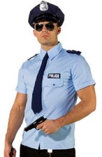 Polizist Polizei Kostüm Uniform Anzug Weste Hemd Polizeimütze FBI SWAT Police