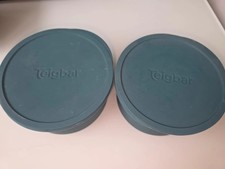 2 x Teigbar Teigaufbewahrung für Pizzateig petrolfarben