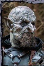 Larp Latex Maske - heimtückischer Kobold Goblin blasse Haut 59 - 61 cm  Epic Arm