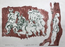 Wolfgang Frankenstein Lithografie nummeriert XI/XI datiert 81 signiert