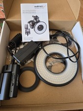 Walimex Pro Macro LED Ringlicht DSR 232 Set, Stufenlos Regulierbar, 1400 Lumen