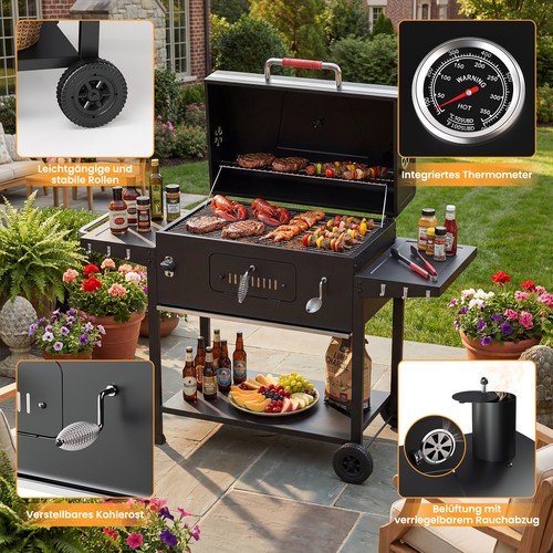 Holzkohlegrillwagen mit