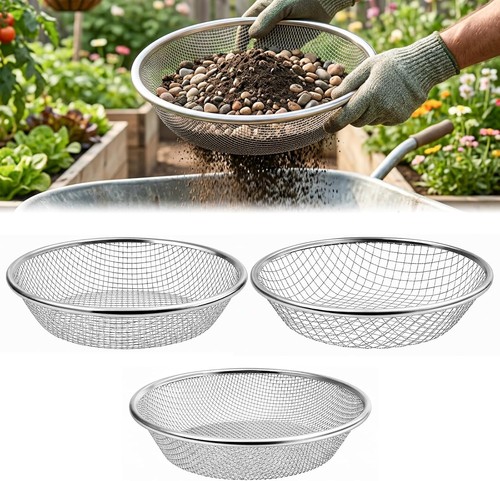 3er set gartensieb metall 30cm - set,