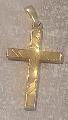 Kreuzanhänger 333 gold mit - kreuzanhänger,