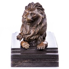 Figur  Eisen Löwe Tiger Puma Jaguar Statue Skulptur Bronze Marmor