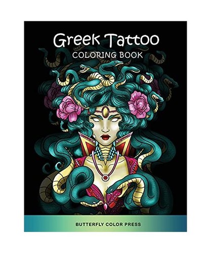 Greek tattoo coloring - greek, book