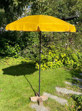 Doppler Sonnenschirm 150 cm sonnengelb, kippbar, mit Fuß