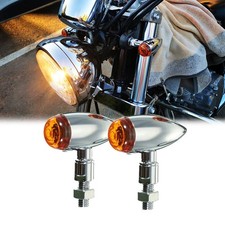 2X Motorrad Chrom Halogen