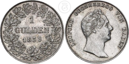 Altdeutschland baden 1838 - -,