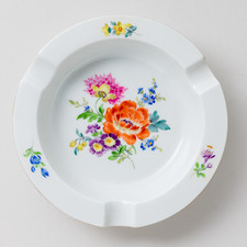 Meissen Aschenbecher 12,5 cm Bunte Blume Bukett 4. Wahl unbeschädigt