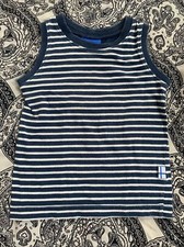 FINKID TANKKI Shirt Hemd ärmellos Streifen blau weiß 90/100 92 98