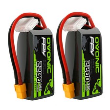 2X OVONIC 2200mAh 4S Lipo Akku 14.8V 35C mit XT60 für Jets Flugzeuge FPV Boot