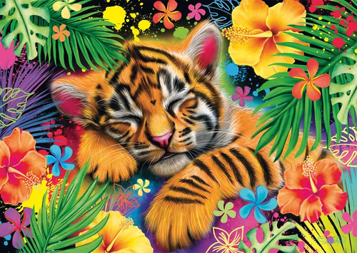 Puzzle tiger welpe - puzzle, t.)