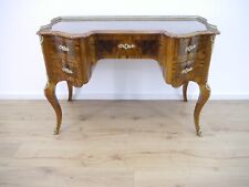 Schreibtisch Dresdner Barock Nussbaum Wurzelfurnier um 1860 frisch restauriert