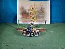 Motorradfahrer schwarz 30er Jh. Massefigur 6-7cm von Gloria/Spenkuch/Durolin?