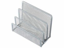 Helit Briefständer Metall 3 Fächer silber Briefhalter Briefkorbablage Draht