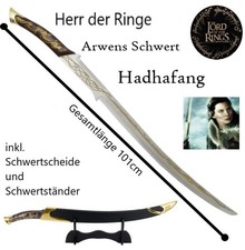 NEU Herr der Ringe Arwen Schwert Hadhafang 101cm groß für Cosplay LOTR Sammler