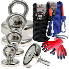 Bergemagnet Neodym Magnete mit Loch Bohrung Senkung Öse Topfmagnet 500KG Stark