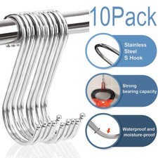 10x S-Haken Edelstahl Räucherhaken Metzgerhaken Fleischerhaken Küchenhaken Hook