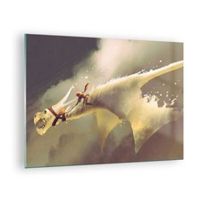 Wandbilder 70x50cm Glasbild Kreatur Abstraktion Klein Bilder Art Wanddeko