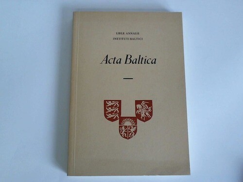 Acta baltica 1960 61 - acta, 1960/61