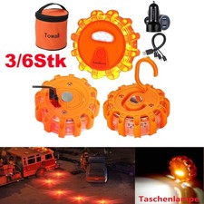 3/6 Stück LED Warnblinkleuchte Warnleuchte Pannenleuchte Unfalllicht rotierend