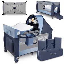 Lionelo Reisebett Sven Plus Blue Navy – 2in1 Babybett & Laufstall - Sehr gut