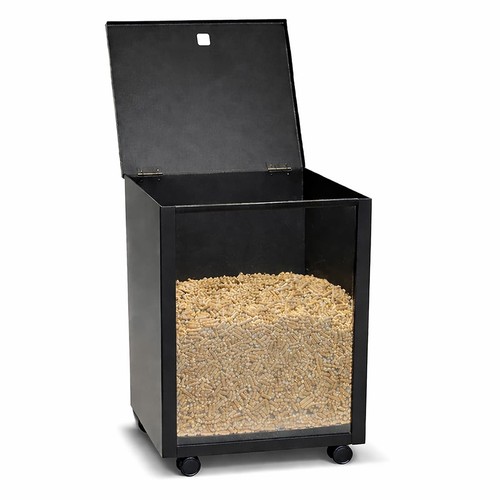 Pelletbox schwarz mit