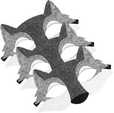 Wolf Kopfmaske 3 Stück Filz