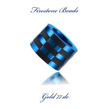 Beads Perlen Bart Perle Edelstahl Metall Großloch 6mm CNC Firestone Bead Nr. 09