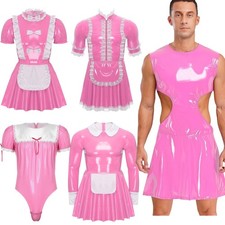 Herren Lackleder Sissy Dessous