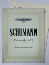 Noten . Schumann. Fantasiestücke Opus 73.  Klarinette & Klavier. Mit Stimme.
