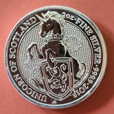„The Queen´s Beasts the Unicorn of Scotland” 2 oz Silber 999,9/1000 – 2018 - BU