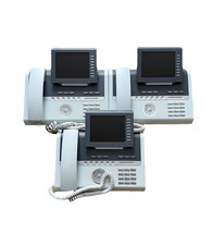 3x Siemens Unify Phone OpenStage 60 G SIP IP VoIP Systemtelefon Ice Blue Handset