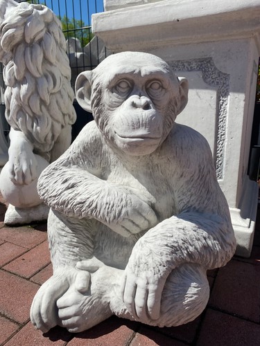 Steinfigur affe schimpansen - steinfigur, affe,