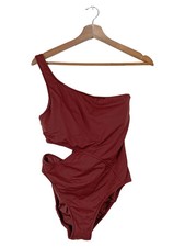 SEAFOLLY Damen Badeanzug Rot Gr. 40 Cut-Outs Asymmetrisch Modern