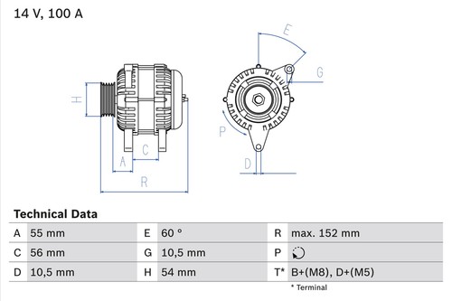 Bosch lichtmaschine generator - bosch,