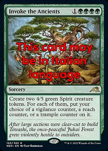 Mtg invoke the ancients exc - ancients,