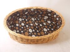 Hundekorb mit Kissen Tierkorb aus Weide Hundebett Größe (LxBxH): 75 x 60 x 19/12