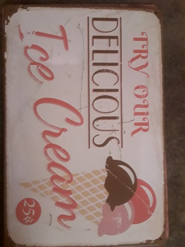 Blechschild ice cream sweets - blechschild,