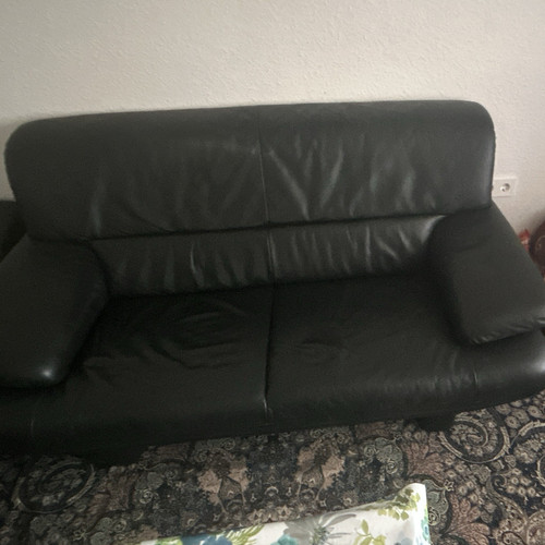 Sitzer sofa leder schwarz - leder,