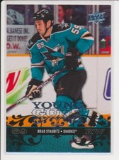 2008-09 Upper Deck #491 BRAD STAUBITZ - YOUNG GUNS Rookie Card - San Jose Sharks