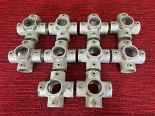 10er Set x 48 mm Gerüst Stahlverbinder verzinkt Handlauf - Sternform