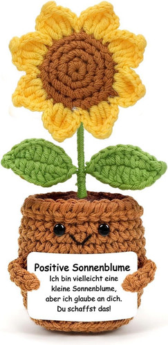 Gestrickte sonnenblume - gestrickte,