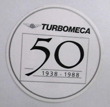 Werbe-Aufkleber Turbomeca 50 Jahre 1938-1988 Hubschrauber Turbinen Frankreich