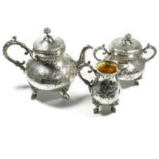 Antikes Prunk Silber Service 3