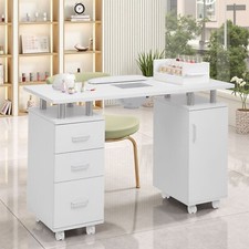 Profi Nageltisch Manikürtisch Studiotisch mit Absaugung Beweglich Nagelstation