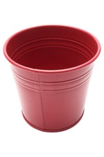 IKEA SOCKER Übertopf Rot Metall Pflanztopf Blumentopf H 9cm Ø 10.5cm